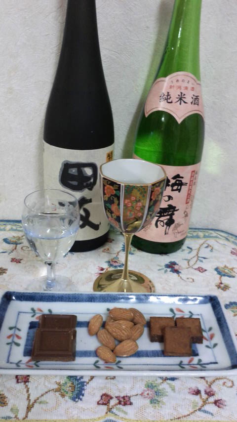 日本酒とチョコ